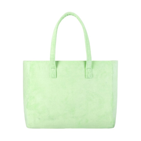 Stoney Clover Lane terry slouchy tote bag in Apple - pastel green - brand new